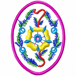 Flowers And Tree Embroidery Design 8